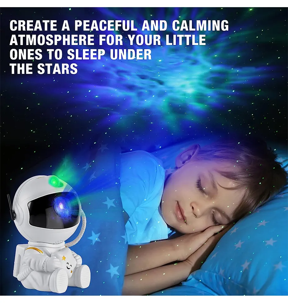 Galaxy Star Projector LED Night Light Starry Sky Astronaut Porjectors Lamp For Decoration Bedroom Home Decorative Children Gifts