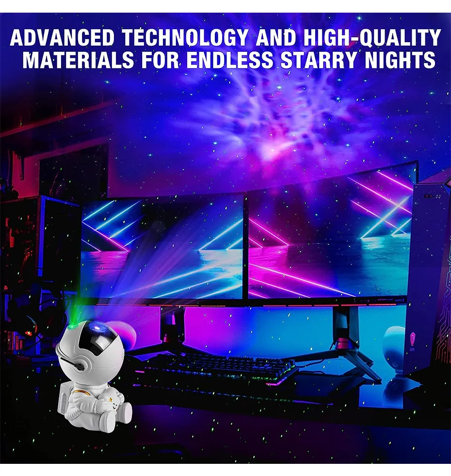 Galaxy Star Projector LED Night Light Starry Sky Astronaut Porjectors Lamp For Decoration Bedroom Home Decorative Children Gifts