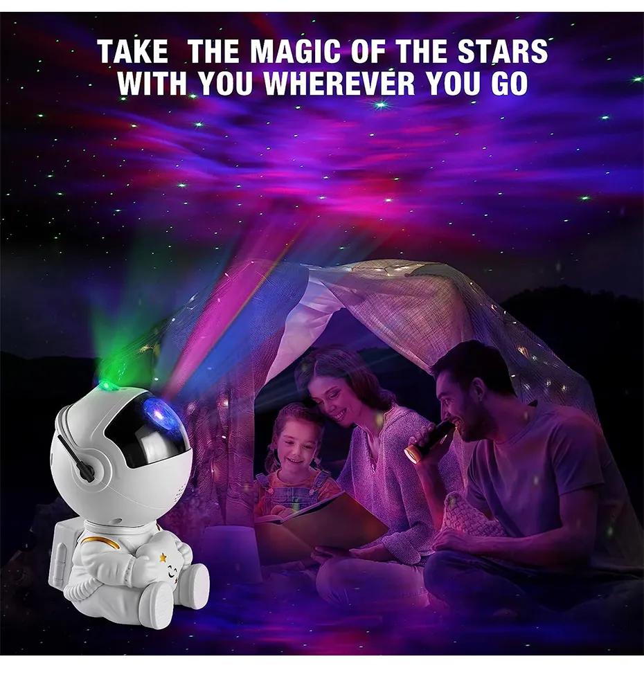 Galaxy Star Projector LED Night Light Starry Sky Astronaut Porjectors Lamp For Decoration Bedroom Home Decorative Children Gifts